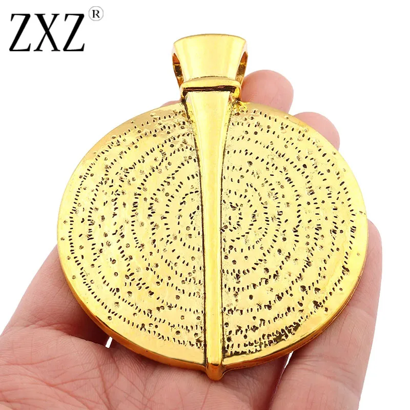 2pcs Antique Gold Bohemia Large Medallion Tribal Round Charms Pendants for DIY Necklace Jewelry Making Findings