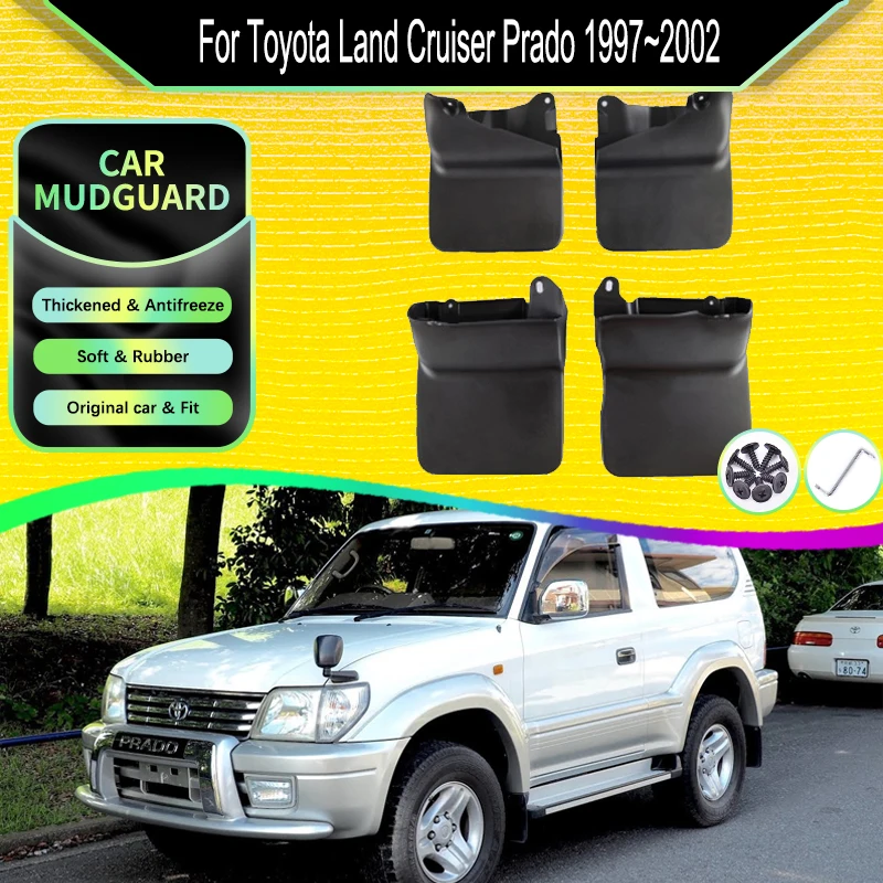 

Car Mudguards For Toyota Land Cruiser Prado FJ90 J90 90 1997~2002 3door 4PCS Fender Flares Splash Guard Duraflap Car Accessorie