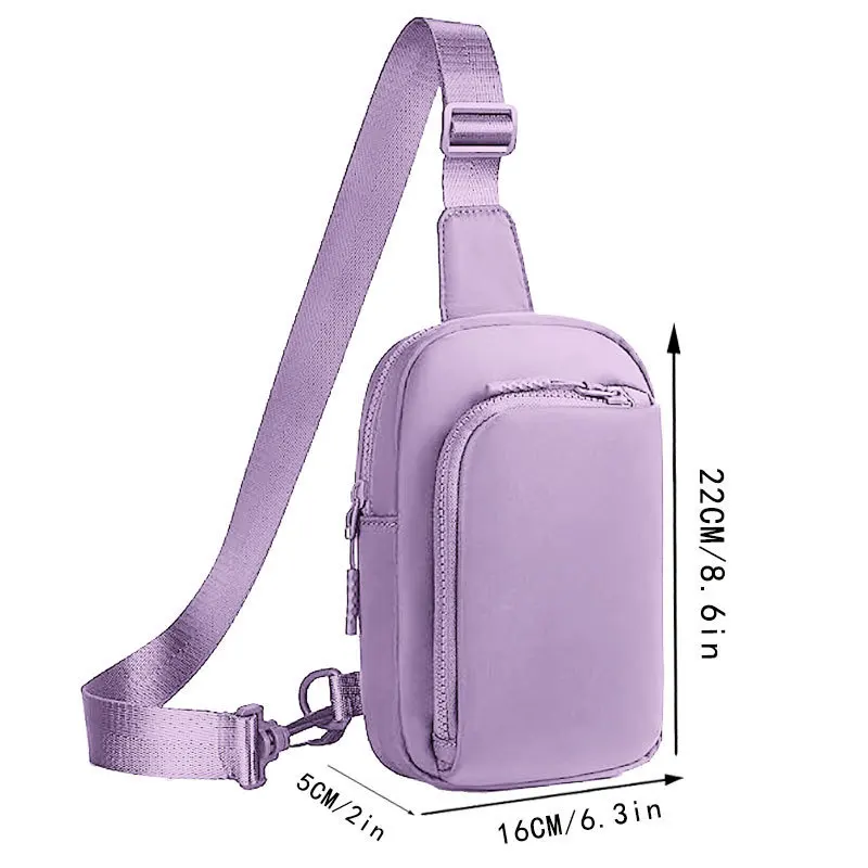 Personalized Embroidered Sling Chest Bag, Waterproof Polyester Crossbody Sling Pack for Sports Casual Daily Use view 6