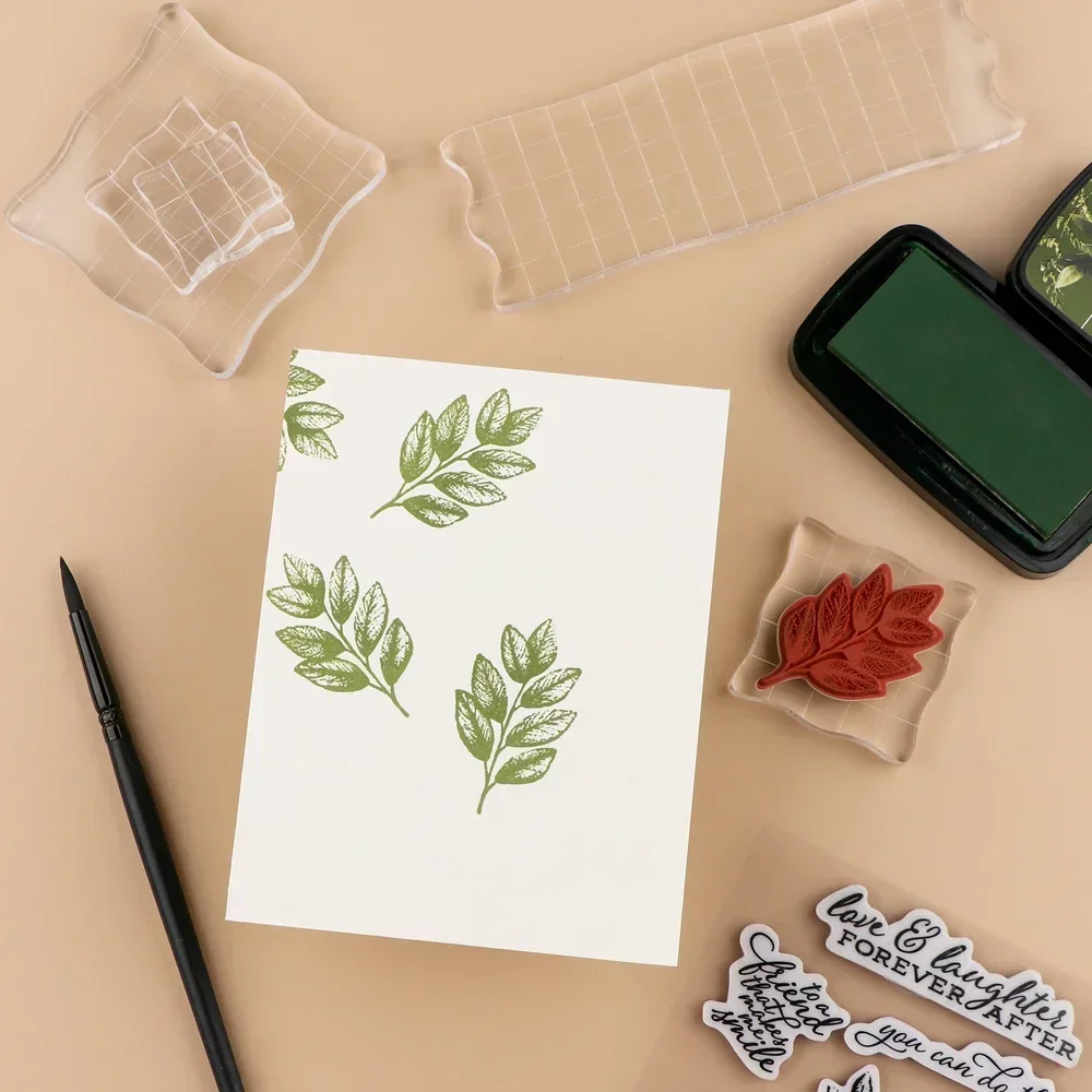 3-9 teile/satz Klare Acryl Stempel Blöcke Kit Mit Gitter Linien Erhalten Perfekte Briefmarken Für DIY Scrapbooking Album Dekorative handgemachte Werkzeug