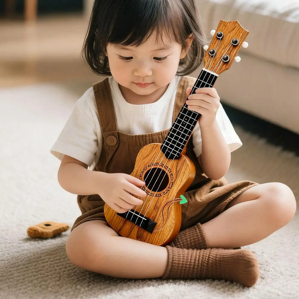 子供のおもちゃウクレレ模擬ミニギター教育楽器子供のための早期啓蒙演奏可能な音楽おもちゃギフト