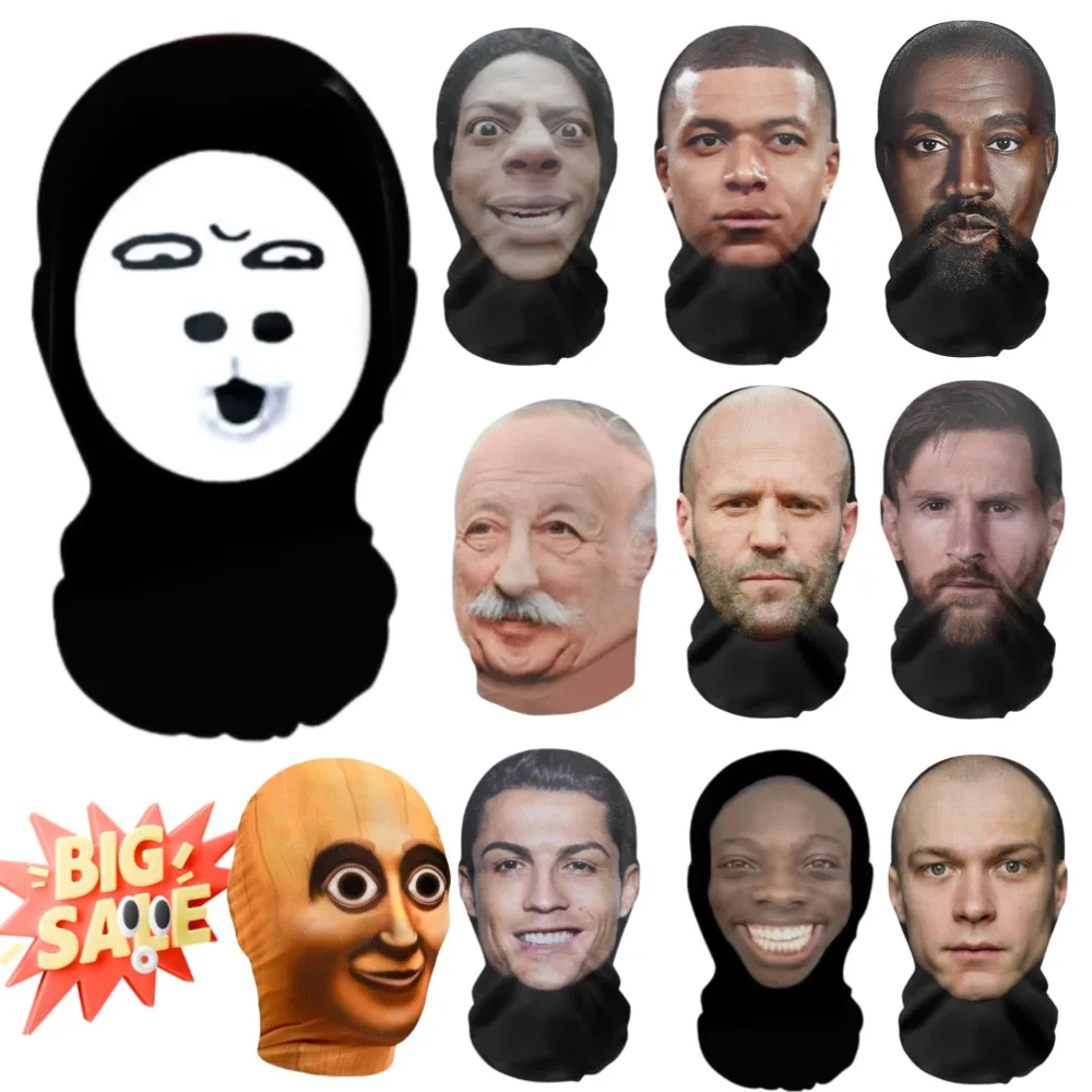 جديد ثلاثية الأبعاد مطبوعة كاني قناع دريك شبكة مطاطية قناع الوجه الكامل للجنسين تأثيري أغطية الرأس حفلة محاكاة بالاكلافا قبعة القبعات