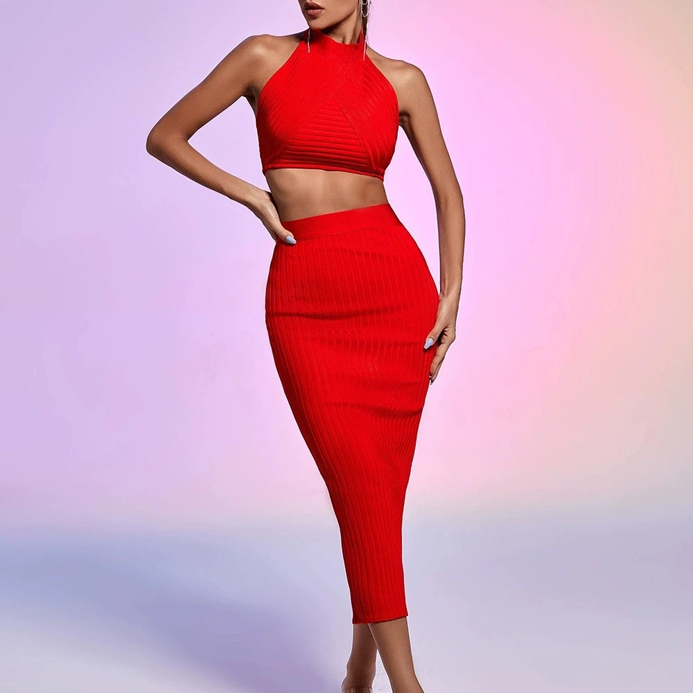 

New European and American dress scarf backless long pit cloth bandage dress-GZXX1442