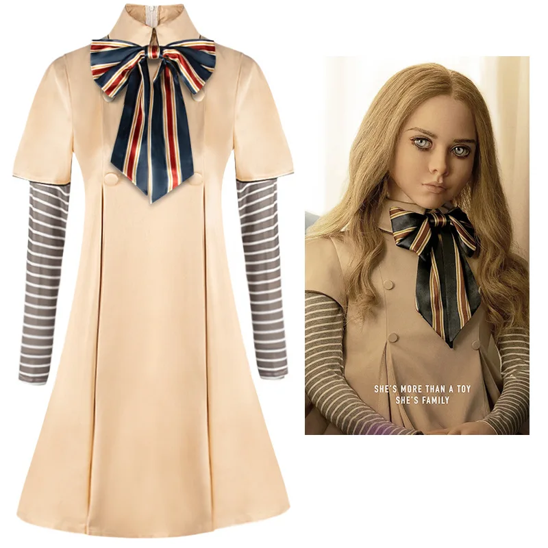 Megan cosplay costume American horror movie female lead adult and child same style dress complete set of cosplay costumes