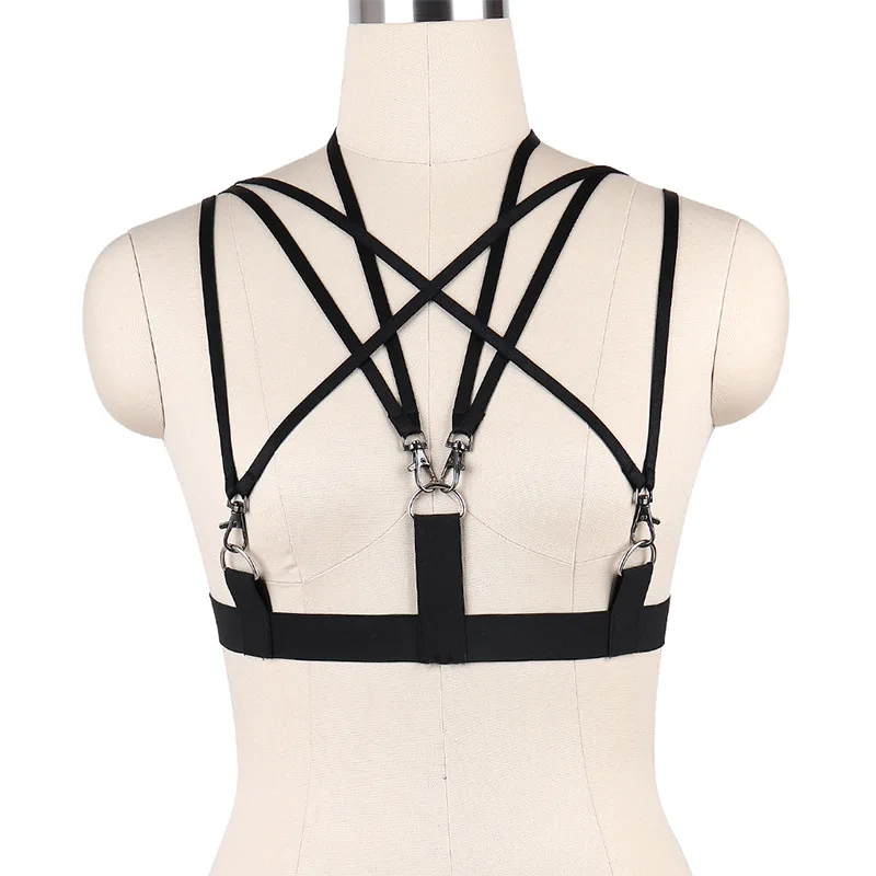 

Punk Body Harness Belt Fetish Soft Bondage Harness Adjustable Sexy Lingerie Bra Low Price Women Pastel Goth Body Cage