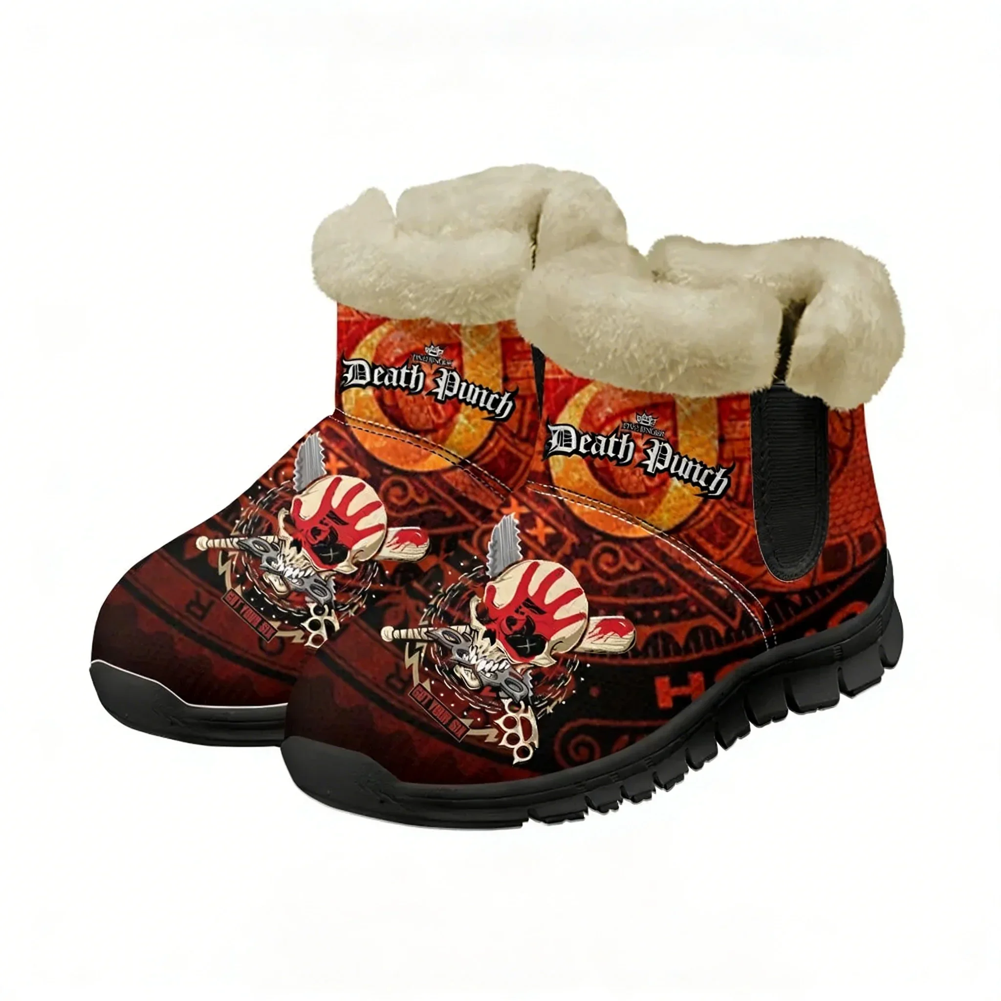 

Five Finger Death Punch Band Snow Boots Mens Womens Shoe Keep Warm High Quality Casual Lightweight Couple Sports Custom Sneakers