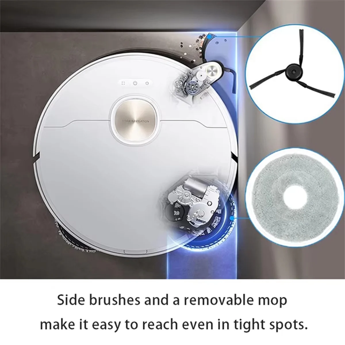 YCOC-For Dreame X40 Ultra /X40 Ultra Complete / X40 Pro / S30 Pro Ultra أجزاء المكنسة الكهربائية الأسطوانة الرئيسية فرشاة جانبية تصفية كيس الغبار