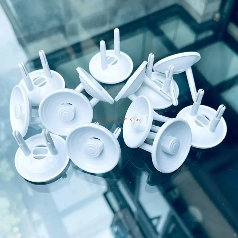 96GC Set 10 stuks Veiligheid Baby Proof Outlet Guard Europese schokbestendige stopcontactafdekking voor huishoudelijk Wit
