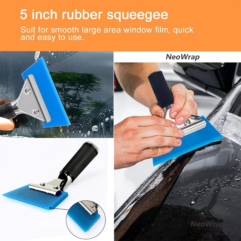 Car Window Film Tinting Tool Auto Vinyl Wrap Installation Kit Include Rubber Squeegee Wiper Scraper Felt Squeegee Utility Knife