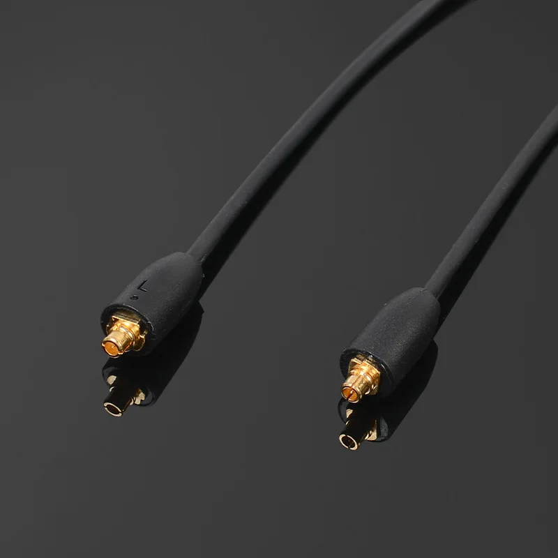 MMCX Tai Nghe Cáp Dây Thay Thế Dây 3.5Mm L Uốn Jack Đen