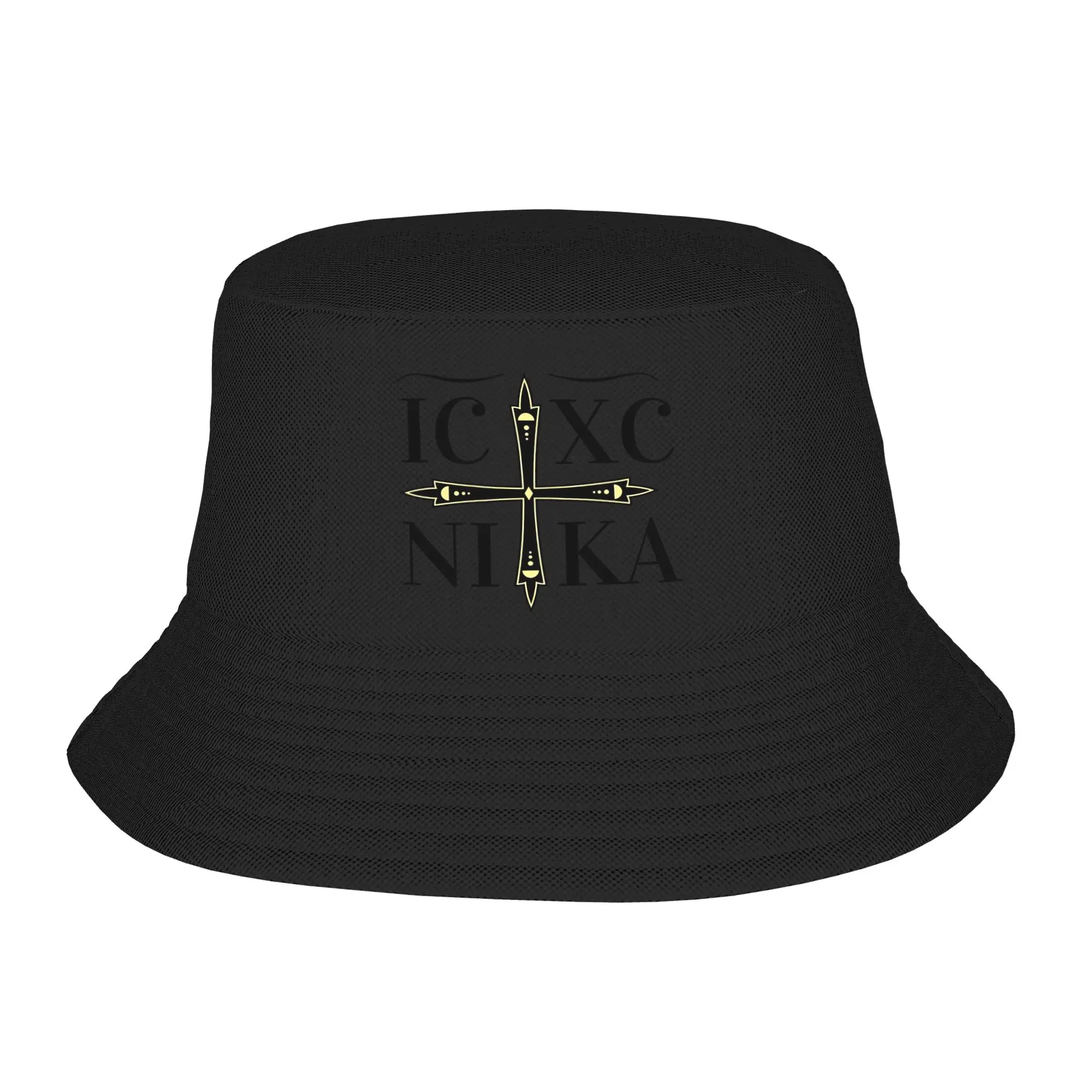 Chapeau Bob Ic Xc Nika d'été, motif Jésus-Christ vainqueur, chapeaux de pêcheur amusants unisexes, respirants, pour la plage, les voyages, chapeaux de soleil Hawaï
