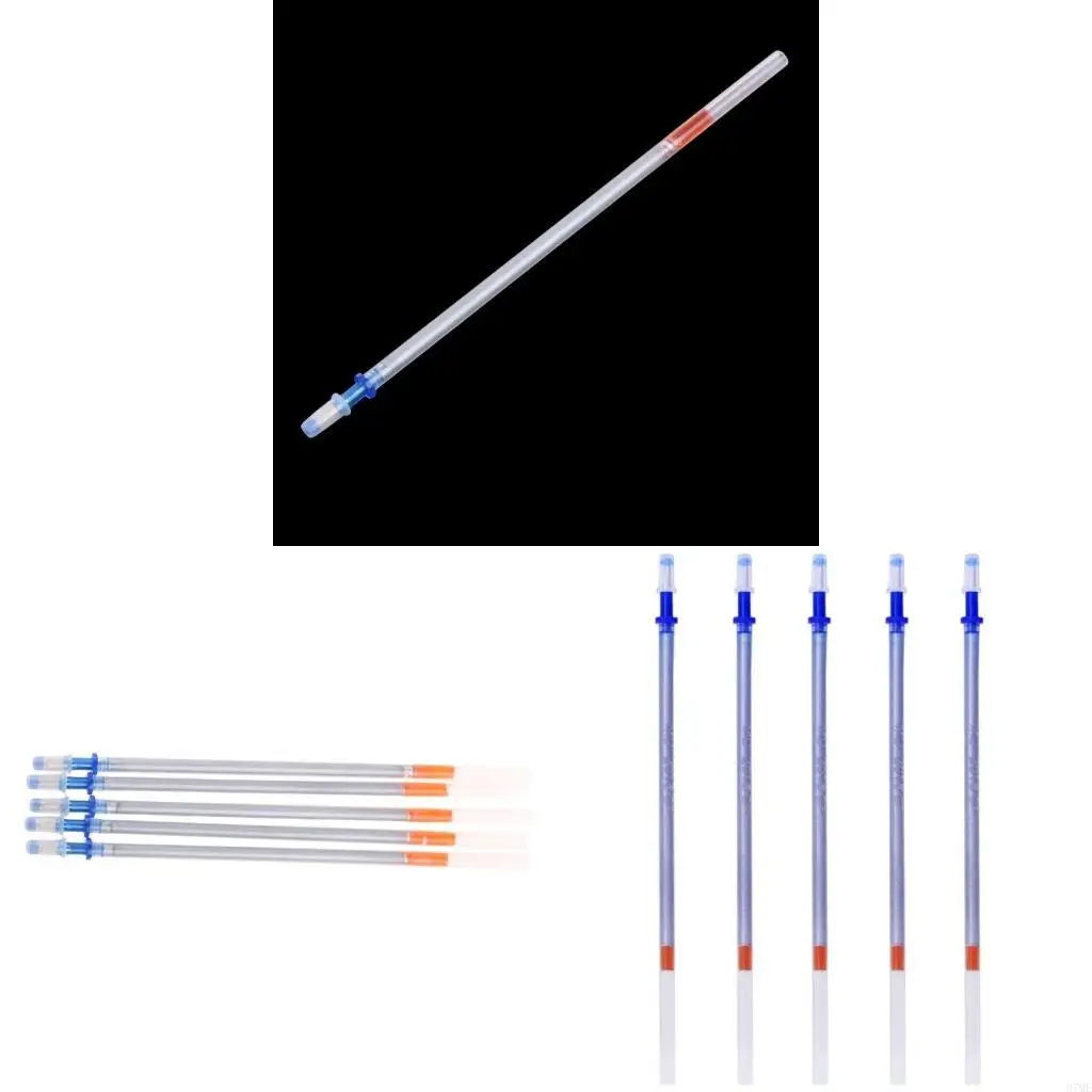 

37ME 5Pcs Silver Water Erasable Soluble Pen Refill For Fabric Leather Marker Marking