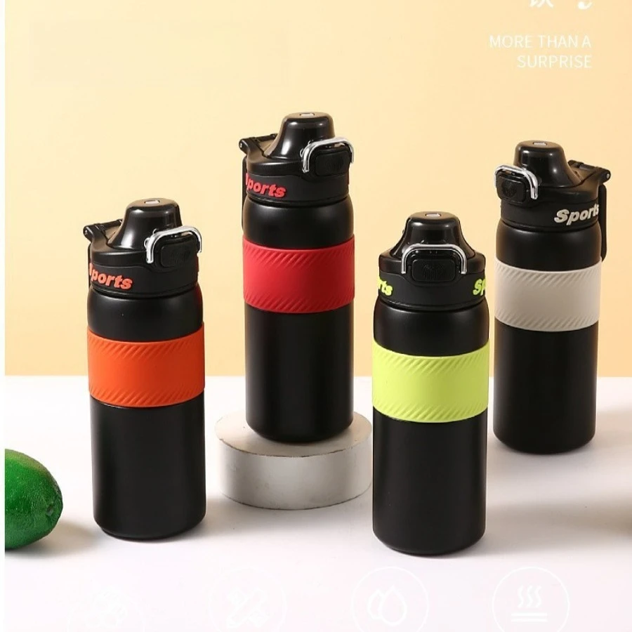 

Outdoor Sports Stainless Steel Travel Insulated Water Cup Simple and Convenient Handheld Car Cup High Temperature Resistance