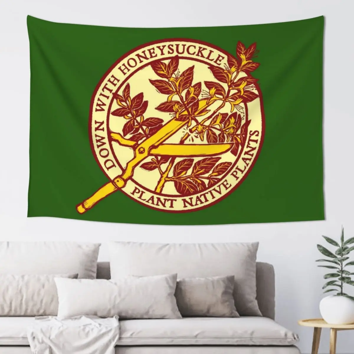 

Down With Honeysuckle v2 Tapestry Wallpaper Decorations For Your Bedroom Wall Decor Hanging Tapestry
