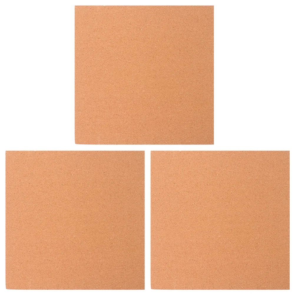 3Pcs Cork Bulletin Board Wood Material Wall Hanging Photo Display Message Reminder Board for Home Home Supply