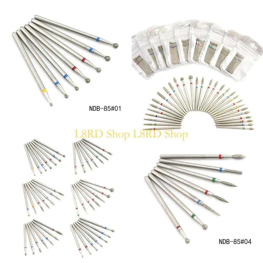 L8rd 7 PCS Diamond Milling Cutter Drill Bits Set Electric Manicure File Bit