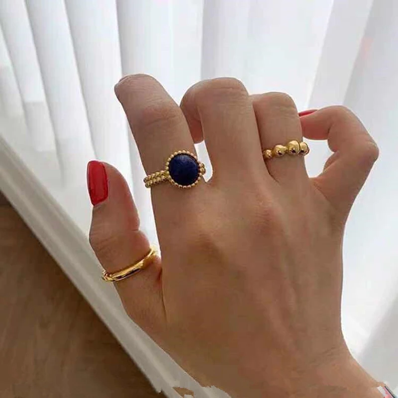 Flashbuy Trendy Chic Geometric Finger Rings Set for Women Charm Vintage Joint Ring Fashion Jewelry Female