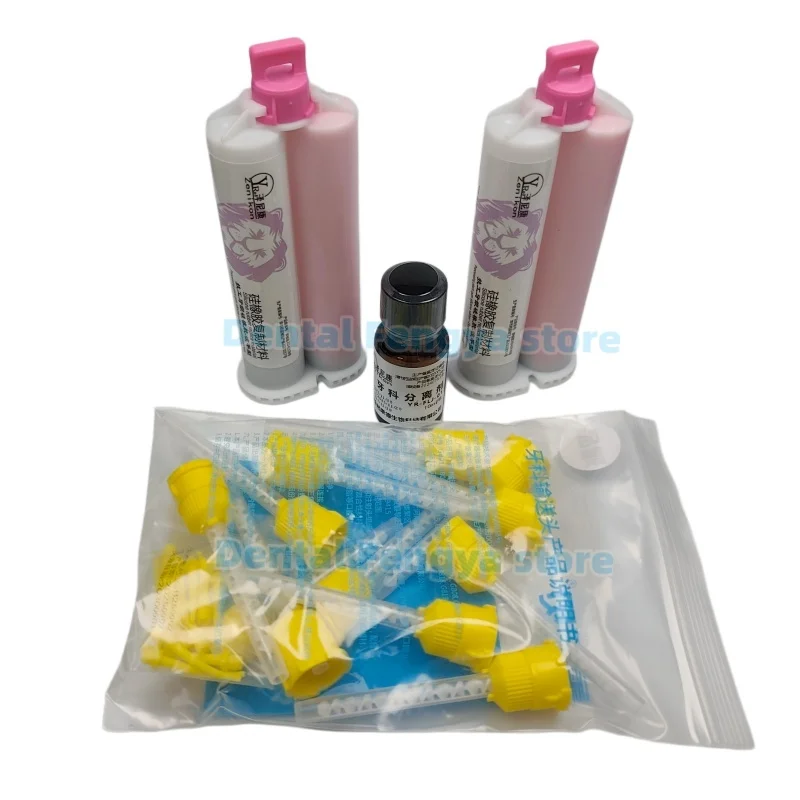 Picture 4: Dental Zenikon Gingival Mask Duplication Silicone Impression Material Set Flow Leveling Dental Artificial Gingival Mask Silicone