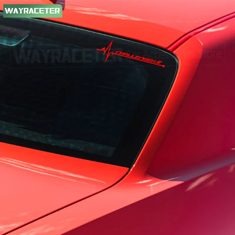 2 Pcs Creative Window Sticker Fender Hood Trunk Reflective Vinyl Decal For Dodge Challenger SRT8 392 Demon 2023 Accessories SRT view 6
