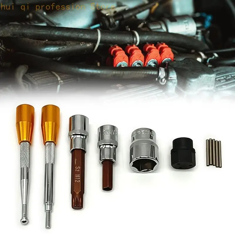 Metallhülsen- und Stangen-Serviceset für die Demontage von Common-Rail-Düsen, Werkstattwartung, Reparatur und Entfernung von – Detail 2