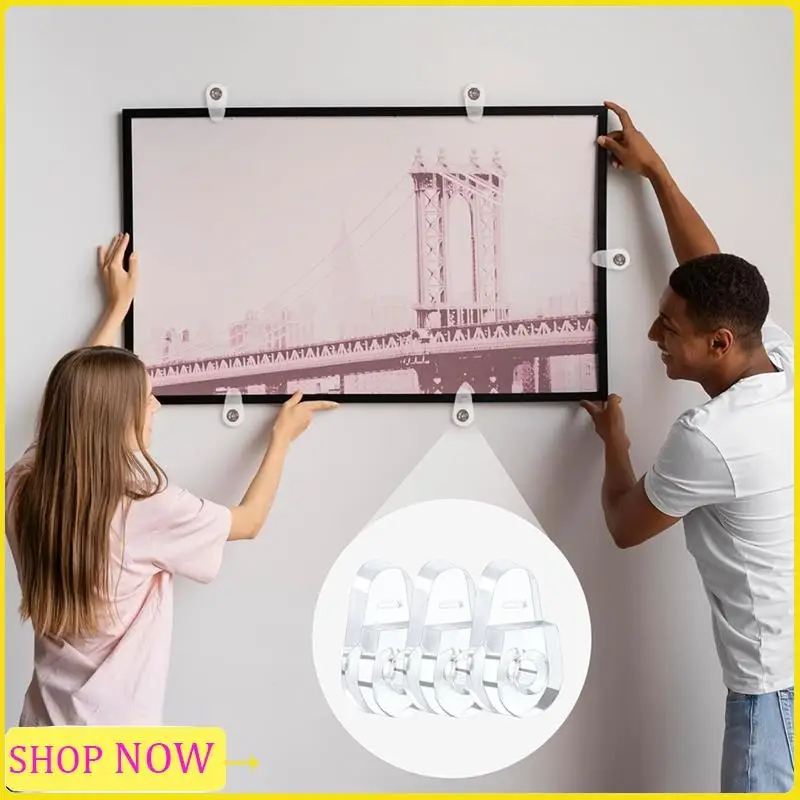 Especial 25 Pack Mirror Mounting Clips Kit, Round Mirror Hangers For Wall Glass Retainer Clips Kit Clear Mirror Mounting Clips