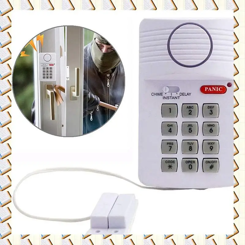 Tastiera antipanico con pin di sicurezza per allarme porta wireless A14M 3X per capannone garage home office