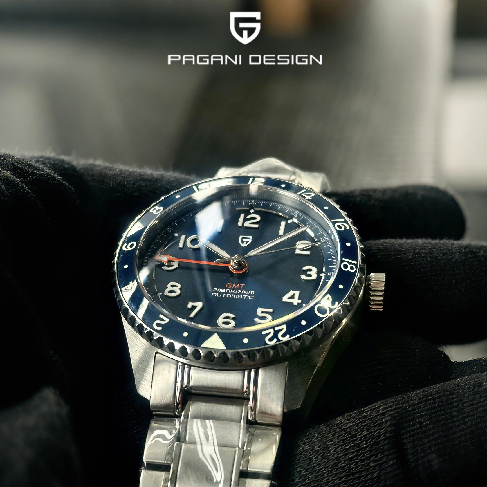 PAGANI DESIGN Top-Style Herren Automatikuhr Luxus Edelstahl DG5833 Uhrwerk Saphirglas Spiegel pd1784