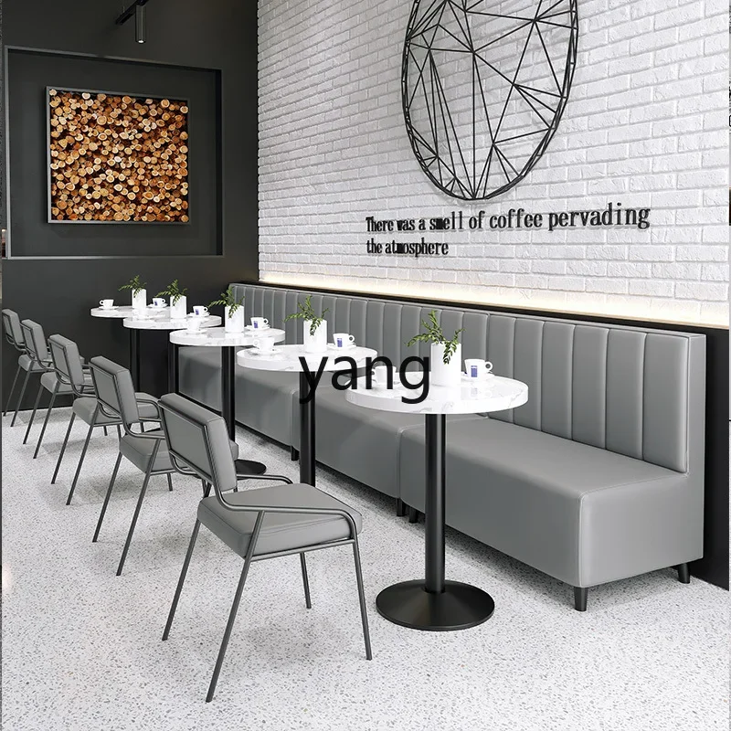 LMM, Milk Tea Shop Table and Chair Set Coffee Shop Dessert Restaurant Table and Chair Clear Bar Sofa