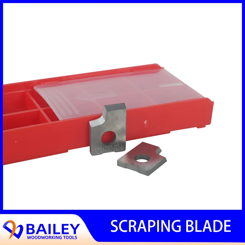 BAILEY 10PCS 12x17x2mm R2 Scraping Blade Knive Scraper for Edge Banding Machine Woodworking Tools