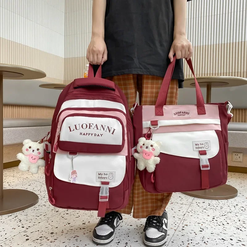 Cute School Backpacks Waterproof Large Capacity Schoolbags for Kids Students Teenagers Fashion Women Casual Travel Shoulder Bags