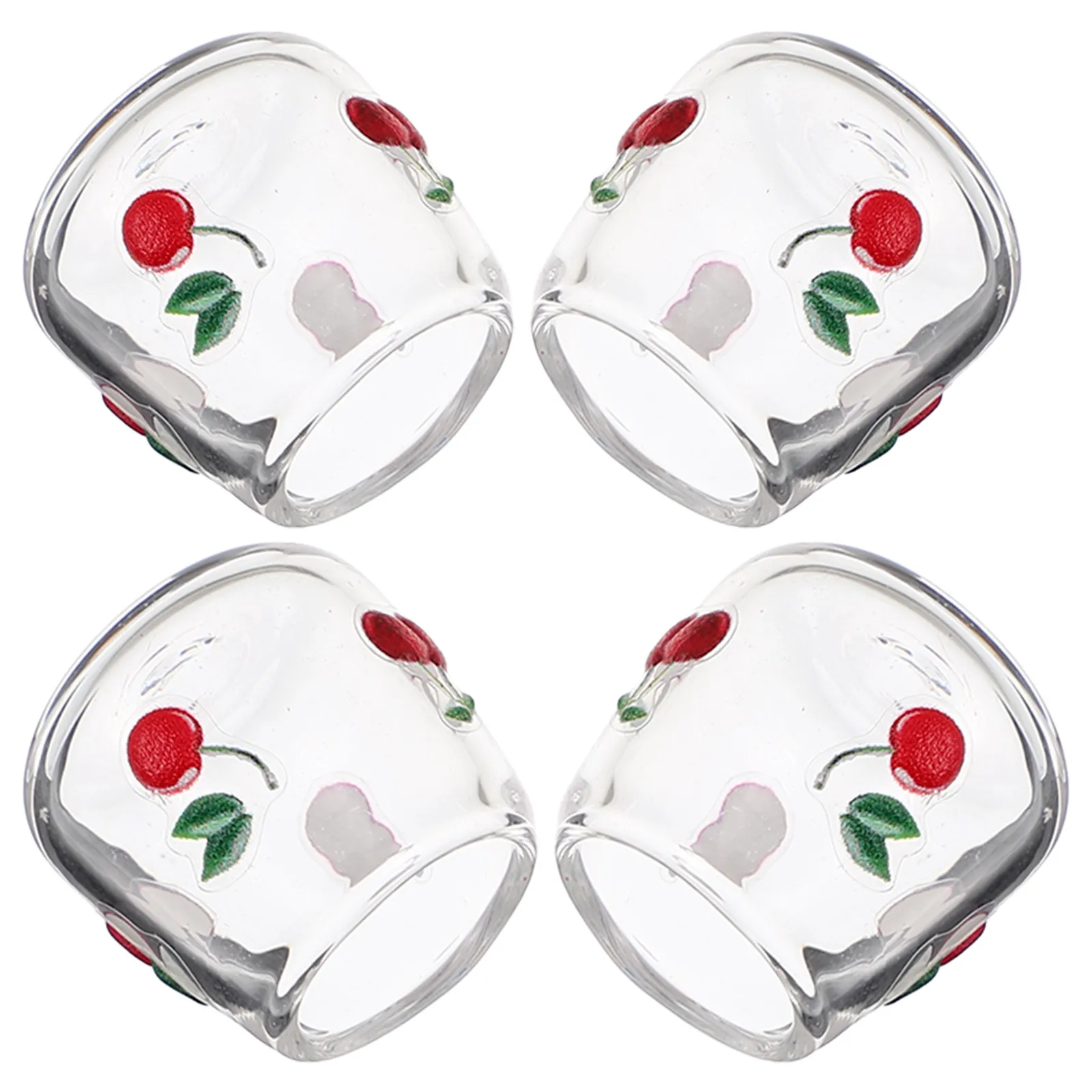 

4Pcs Cute Mini Glass Mugs Realistic Detail for Dollhouse Kitchenware Decoration Display Use Tiny Cup