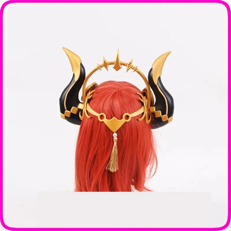 Nuevo Genshin Impact Nilu Cosplay cuernos tocado pasador de pelo Clip de pelo Anime Nilou horquilla accesorio de disfraz de Halloween