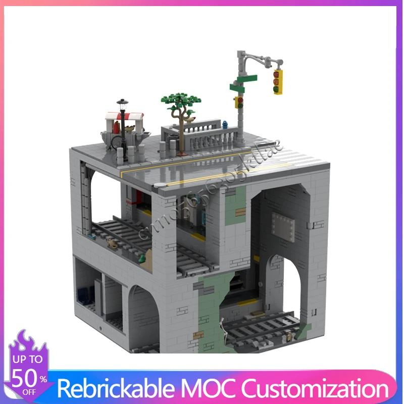2735 PCS Construction York Subway Extension MOC Customize Modular Building Block Educational Kids Model DIY Toy Birthday Gift