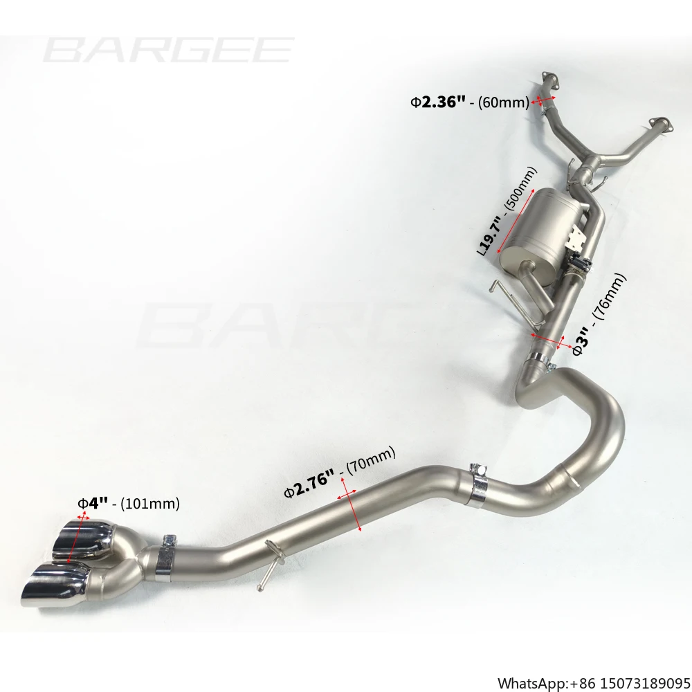 

Bargee Valvetronic EXHAUST CATBACK for Tundra 2022~UP V6 3.5TT Catback Muffler Exhaust System