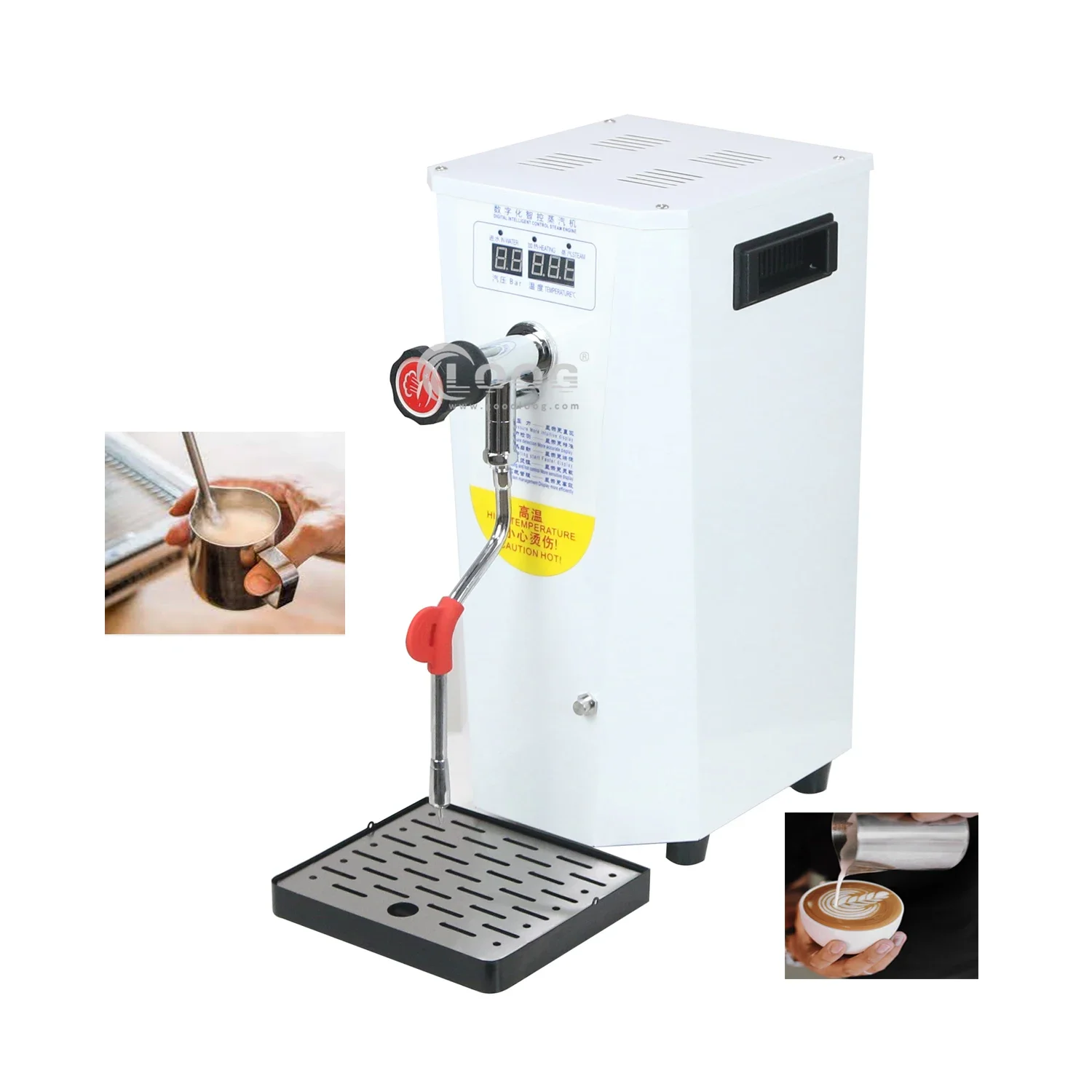 

Commercial Catering Equipment Electric Steam Milk Foam Machine Stainless Hot Water Coffee Milk Frother Milk Steamer