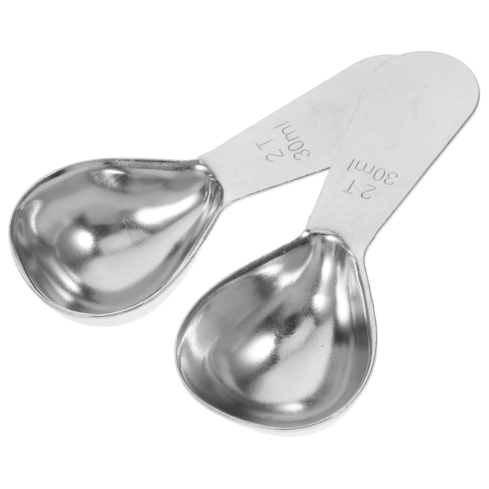 

2 Pcs Coffee Measuring Stainless Steel 30ml Short Handle Scoop Tea Sauce Ladle Baking Tools Kitchen Bar