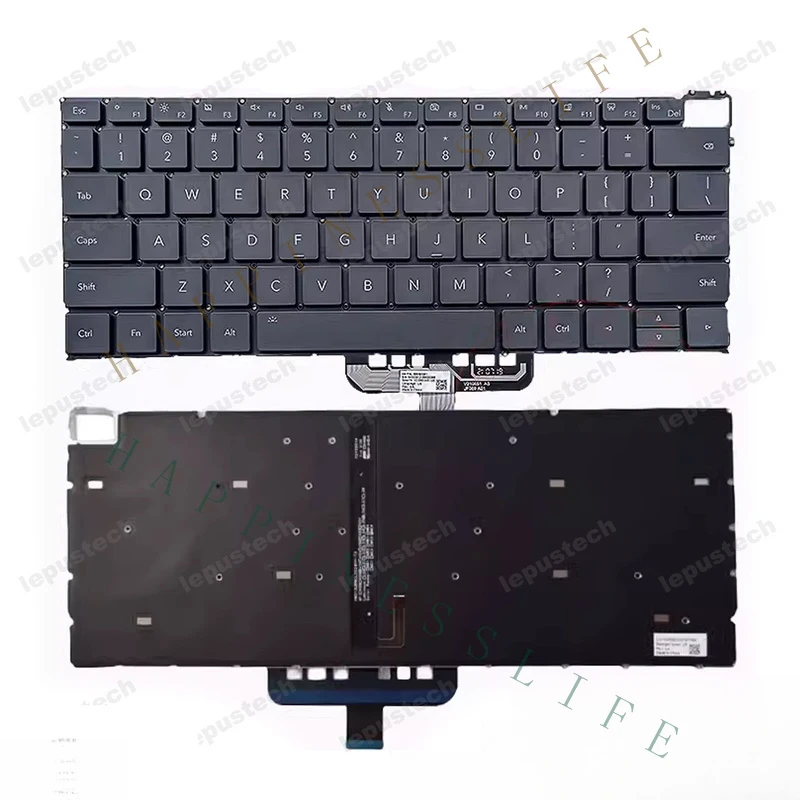OM+   For HUAWEI MagicBook 21 22 V14 HGF-W56 HGF-W76 GLO-F56 GLO-F76 backlit US keyboard