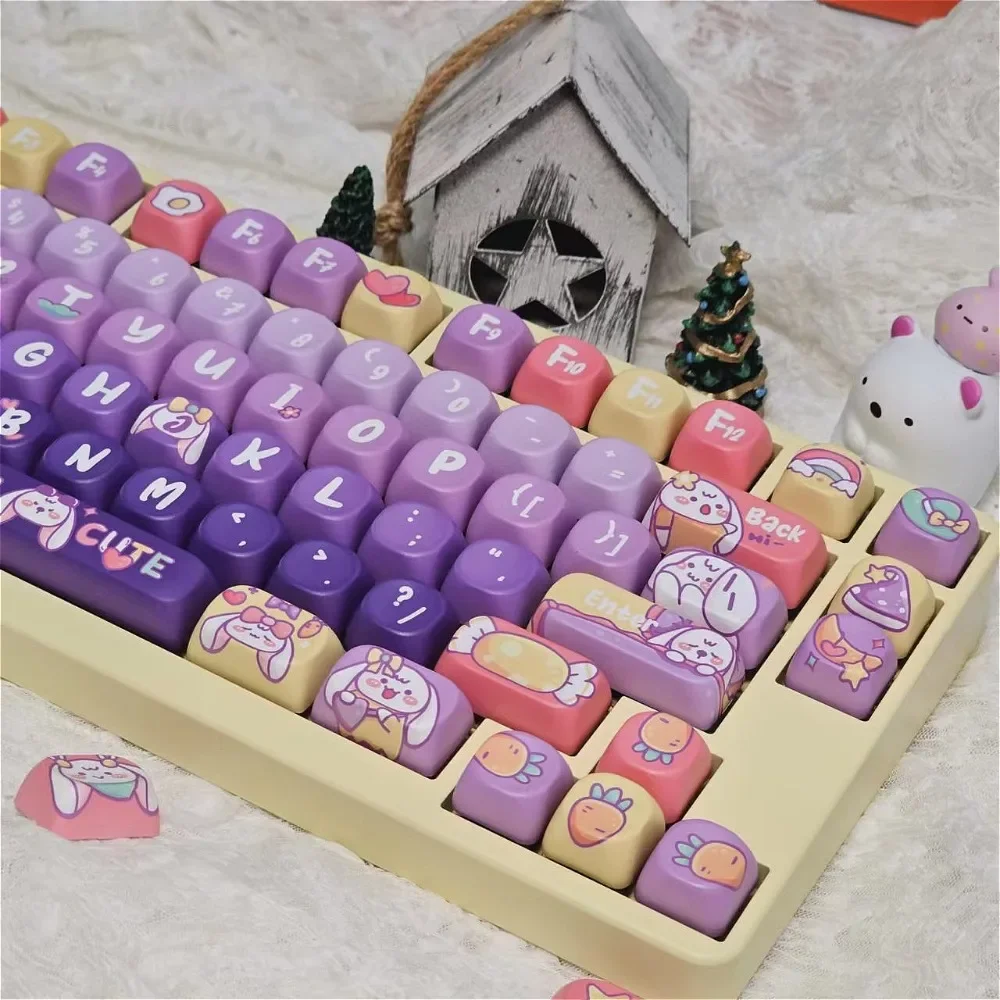 Cute Tutu, keycap 141 keys MOA PBT for 61/64/87/104/108Keys GMK67 game mechanical keyboard