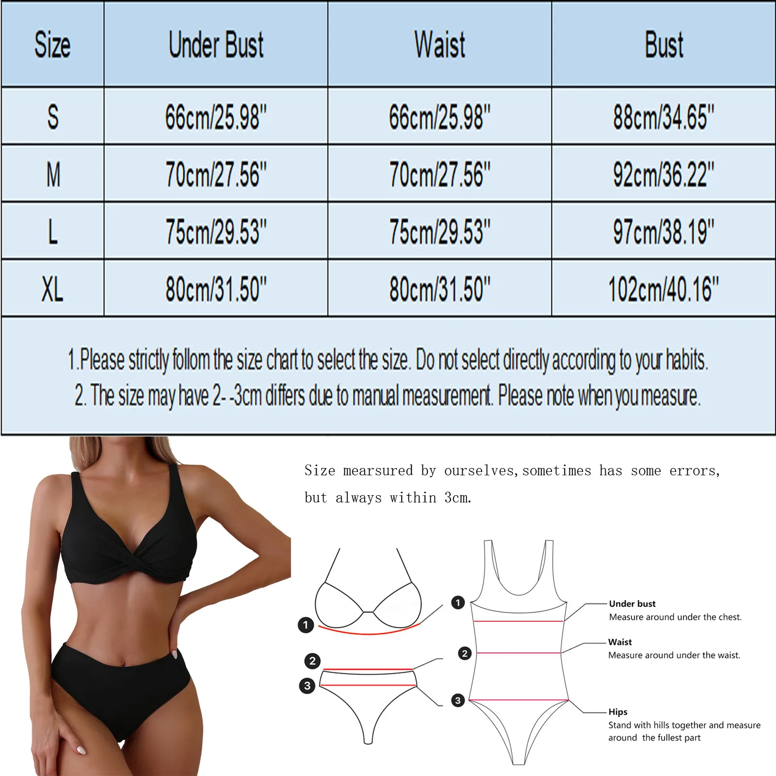 Women Swimwear 2024 New Midi Waisted Bikinis Set Sexy Push Up Two Piece Swimsuits Vintage Solid Color Swimming Bathing Suit