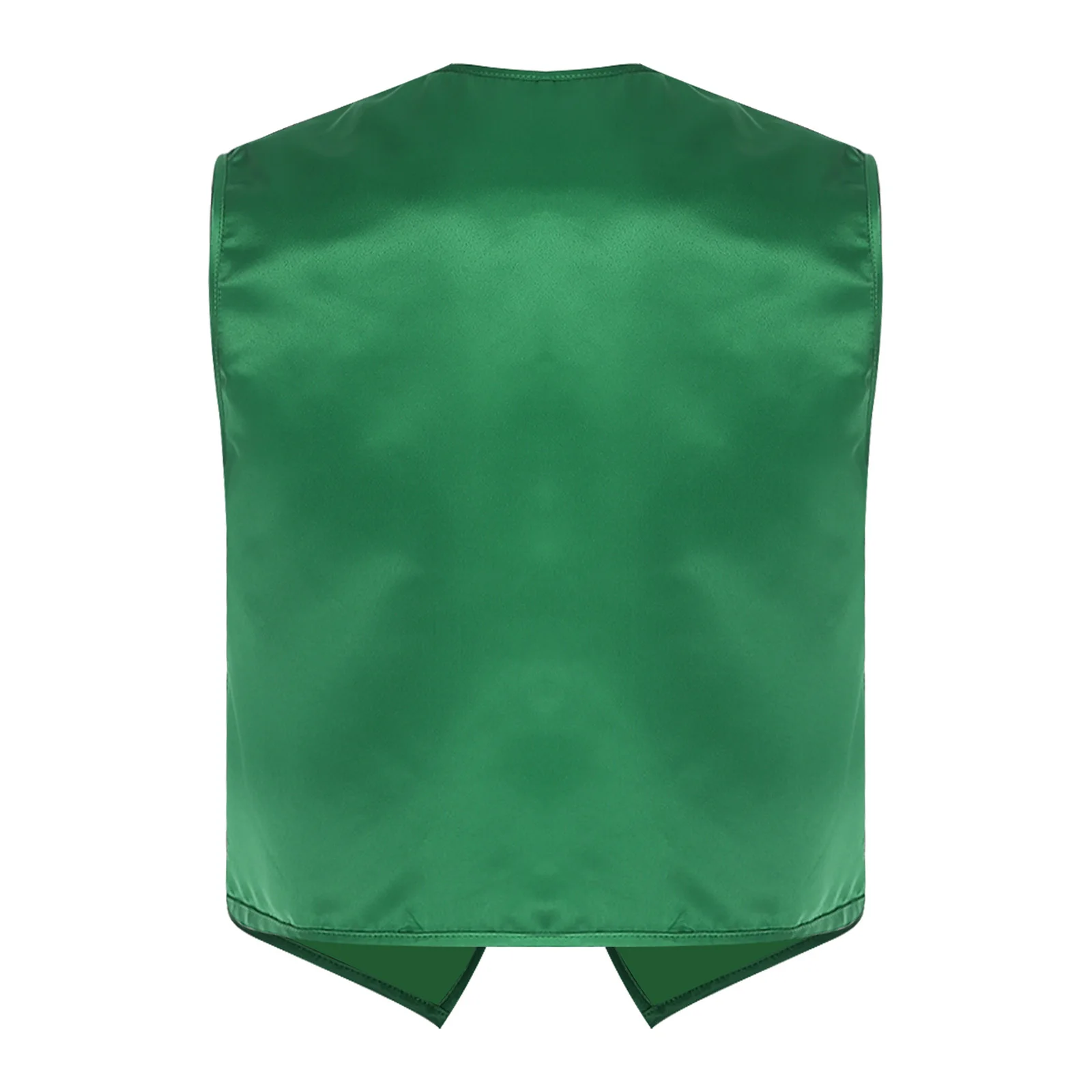 الرجال عيد الميلاد قزم زي تأثيري حفلة عيد الميلاد الترتر سترة بلا أكمام مفتوحة الجبهة غير المتكافئة هيم مخطط صدرية مع ربطة عنق