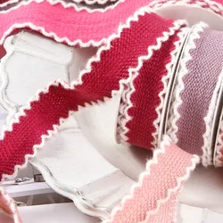 10 Yards 50 Yards 100 Yards 10MM-40MM Single Color Knit Wavy White Edge Ribbon Lace Hair Bows DIY Crafts Handmade Accessories