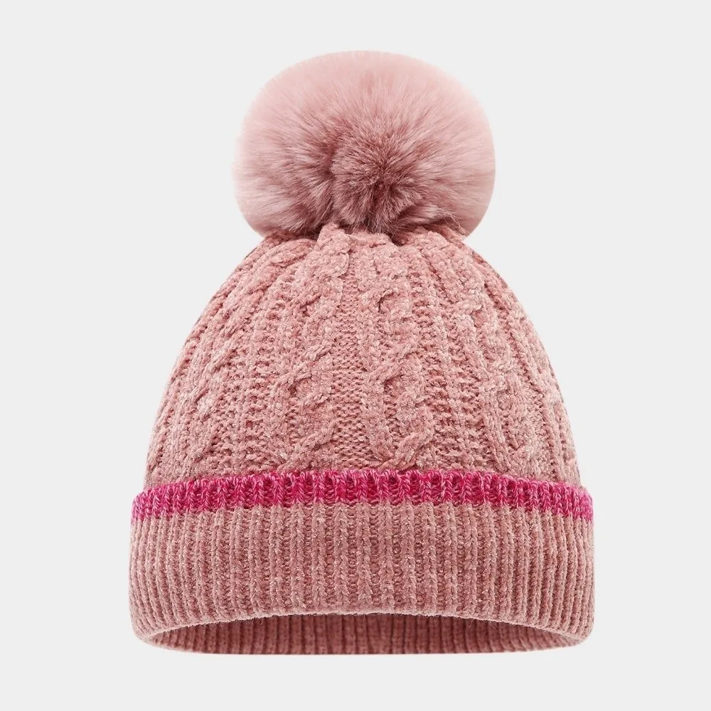 New Thicken Knitted Hat Set Knitted Windproof Toddler Winter Hat Three Piece Set Thickened Knitted Hat For Children