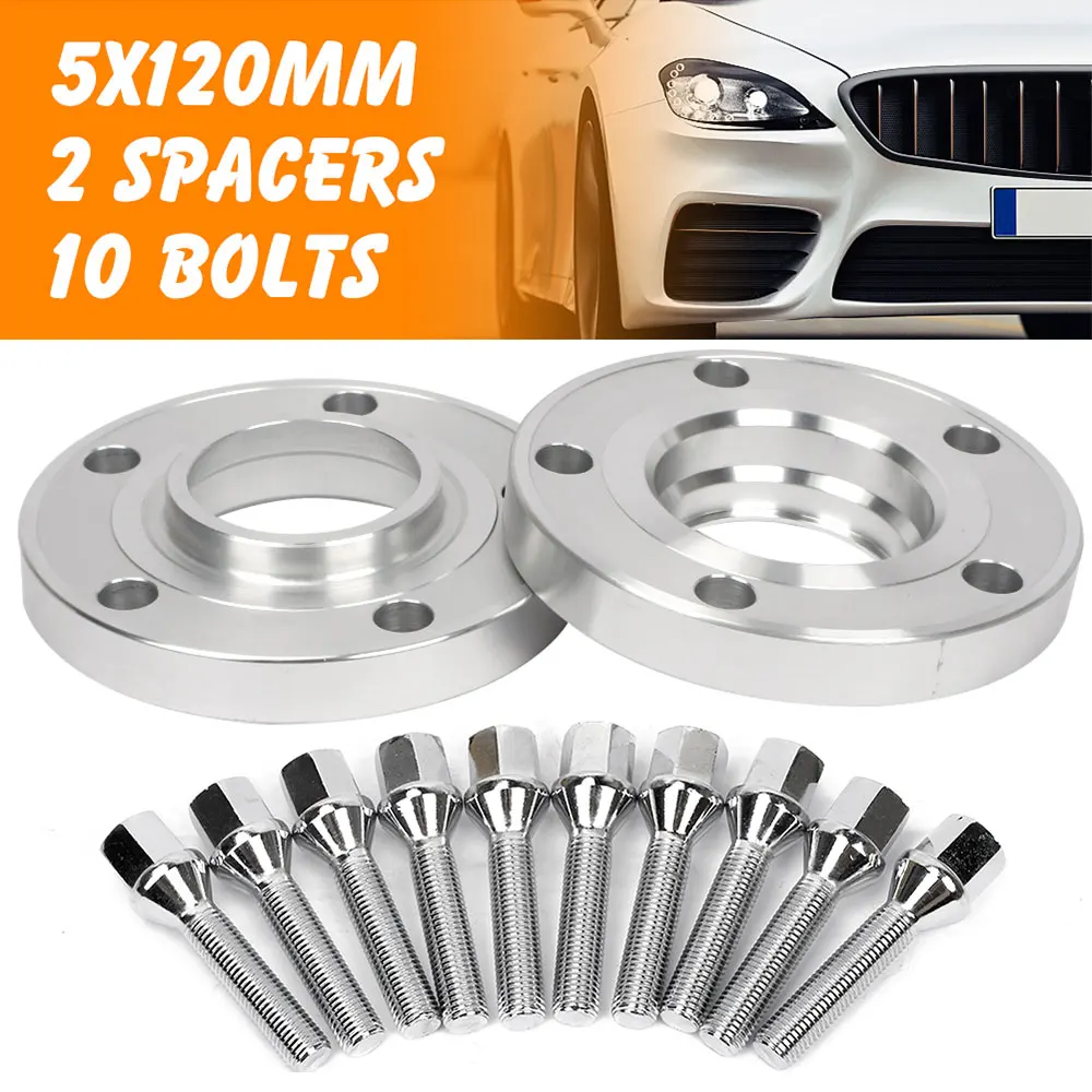 

20mm Hubcentric Wheel Spacers PCD 5x120 72.56 Bore For BMW E46 E60 E61 E90 E91 & 2 Spacers +10 Bolts