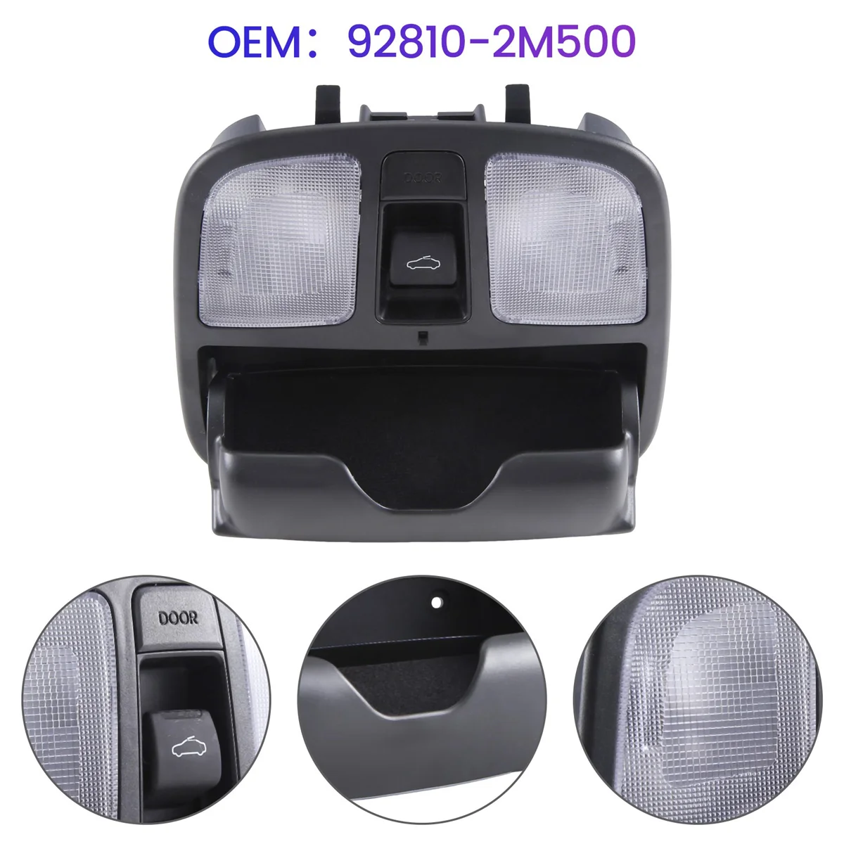 

92810-2M500 Car Dome Light Reading Lamp Sunroof Switch Car Glasses Case 928102M500 for Hyundai Genesis Coupe 2013-2016