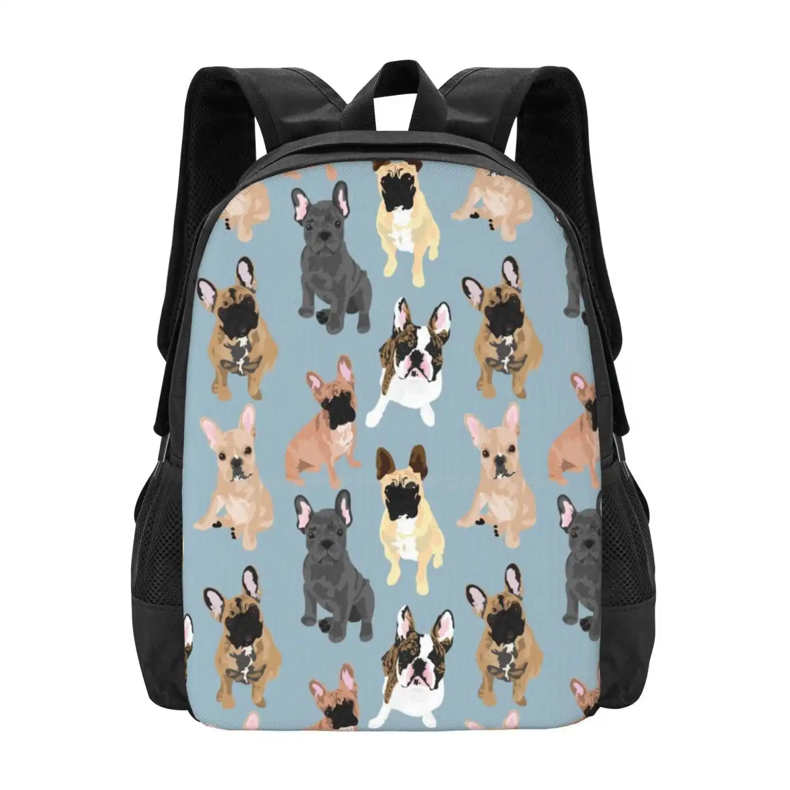 French Bulldogs Bag Backpack For Men Women Girls Teenage Frenchie French Bulldog