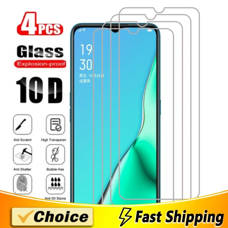 4 Pcs Protection Glass For OPPO A53S 56 57New 74 A1X(5G) A5 A33 (2020) A7X 8 9 11K 35 37 51 Tempered Screen Protector Cover Film