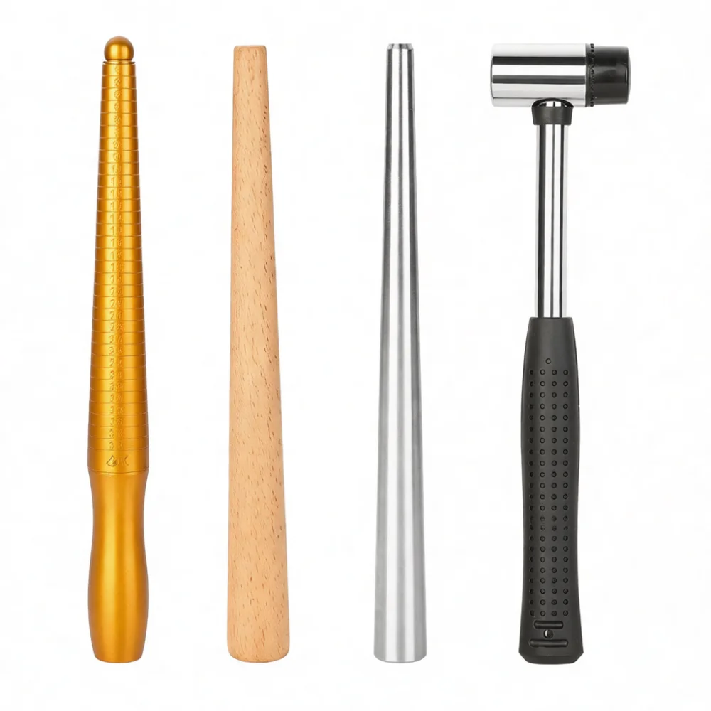 Jewelry Making Repair Tool Set Ring Expander Sizer For Gold Silver Copper Shaping Correction Manual Crafting Set