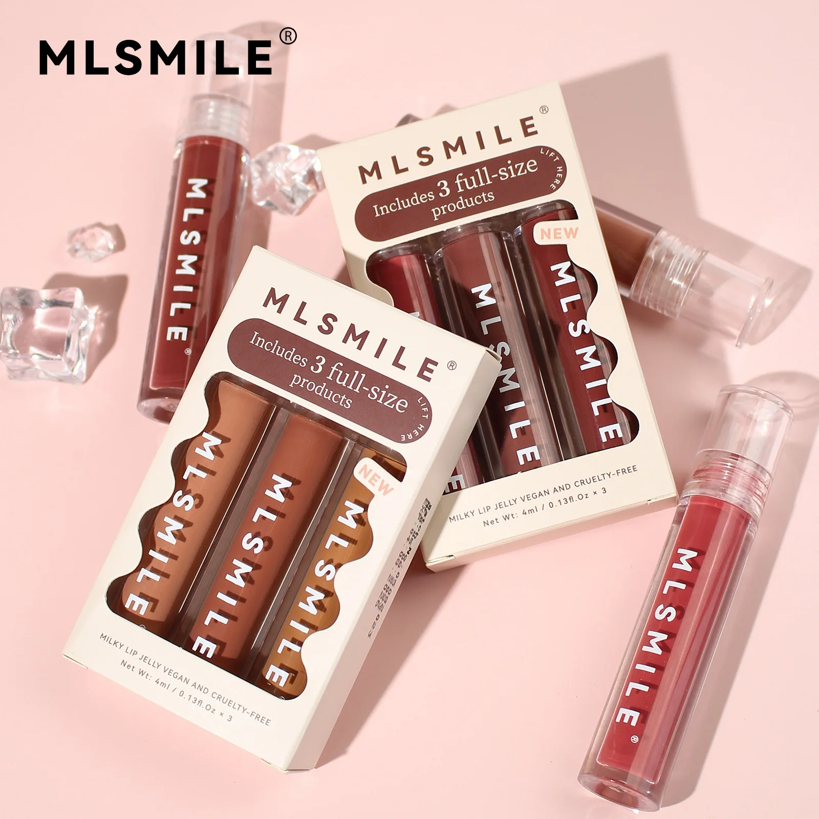 Mlsmile mirror liquid lipstick hydrating brightening lip gloss suit lip plumping water glossy lip glaze