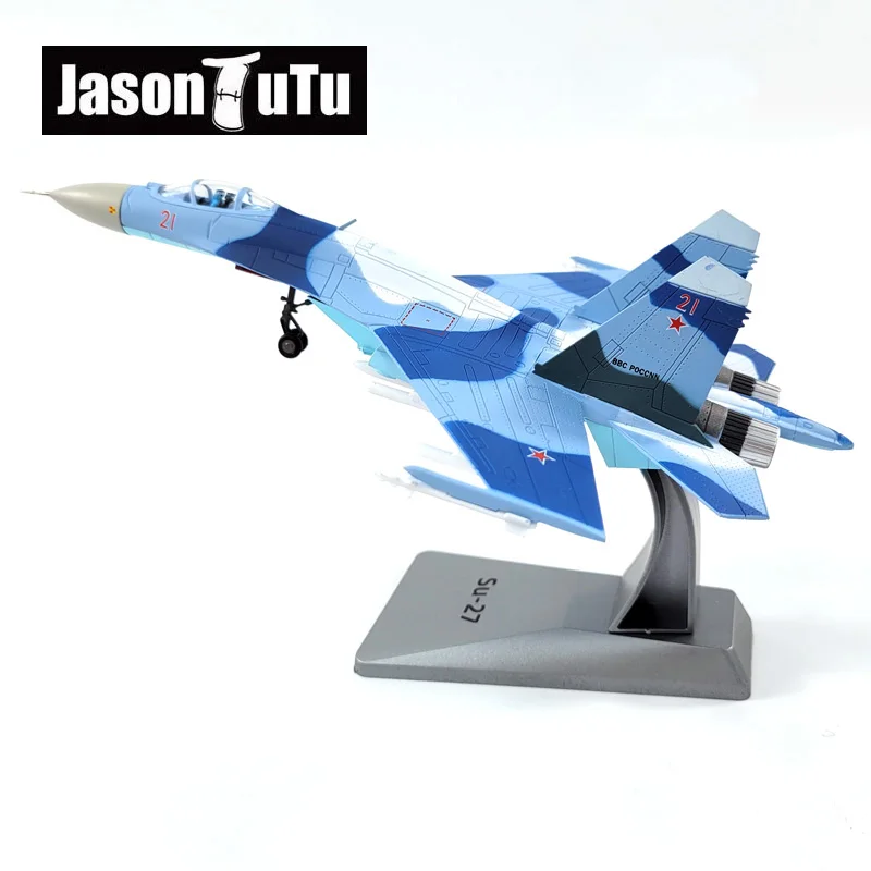 

Jason TUTU Russian Fighter Su-27 Diecast Metal 1/100 scale SU27 Aircraft Model Planes Drop shipping