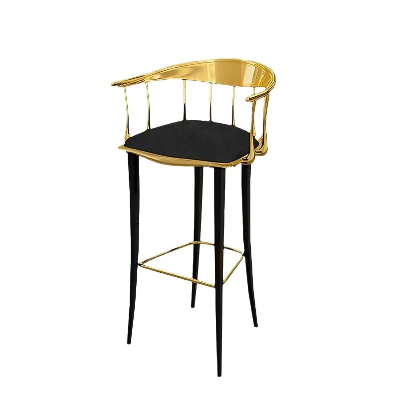 

Pure copper bar chair household solid wood high chair modern high stool